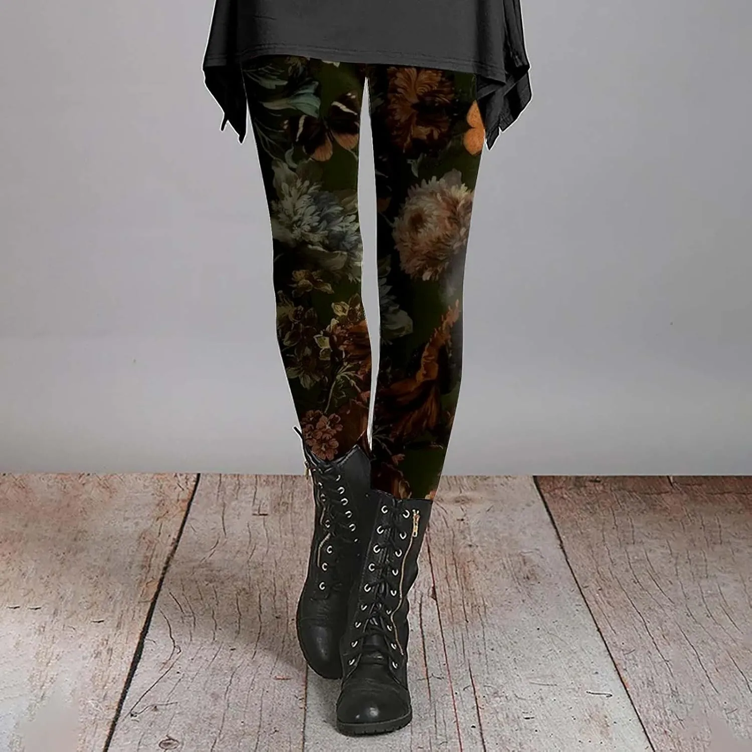 Leggings for Women with Pockets Tummy Control Patterned Work Pants for Women Workout Bottoms for Women