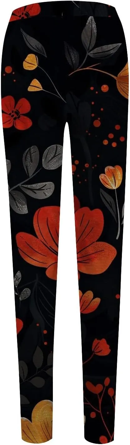 Leggings for Women Workout Pockets Womens Work Pants Patterned Workout Yoga Pants for Women