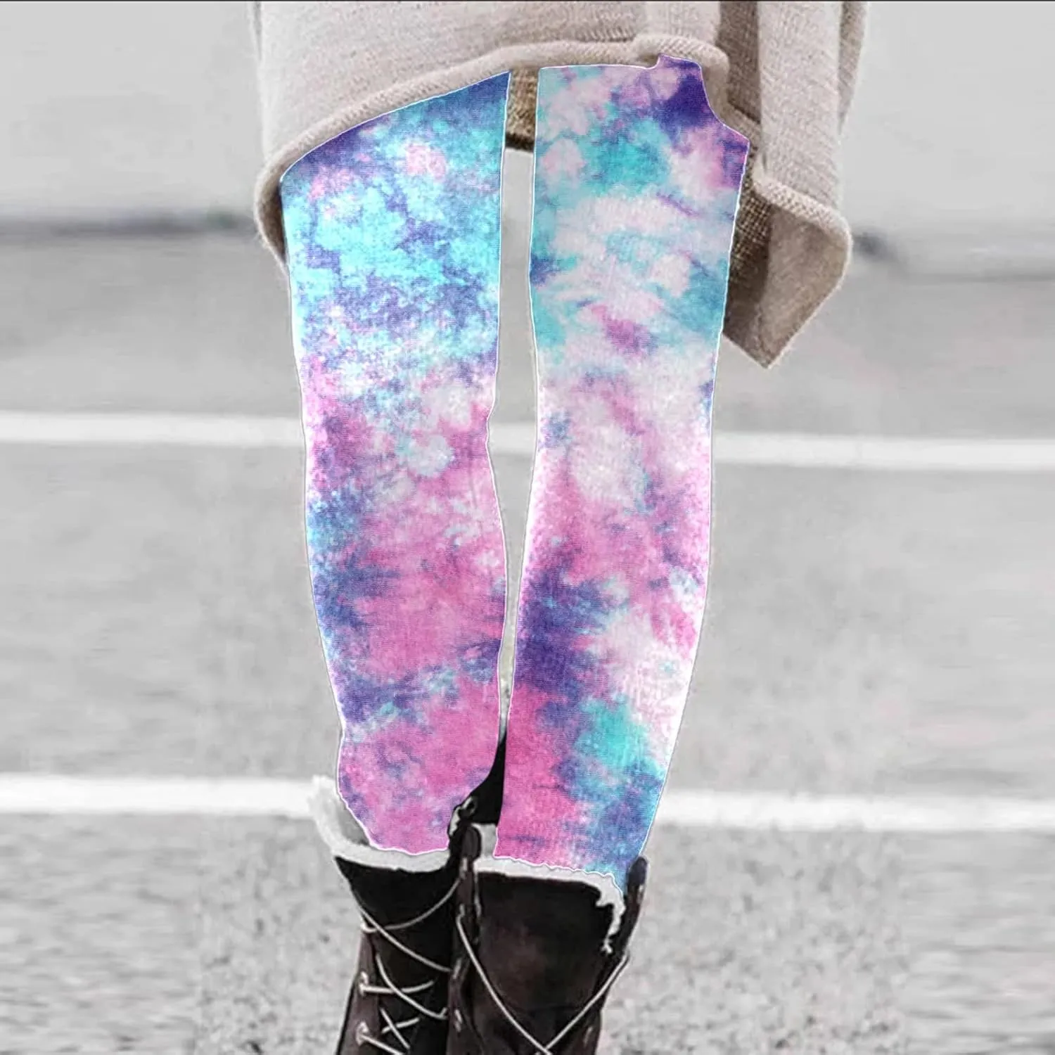 Leggings for Women Workout Pockets Womens Work Pants Patterned Workout Yoga Pants for Women
