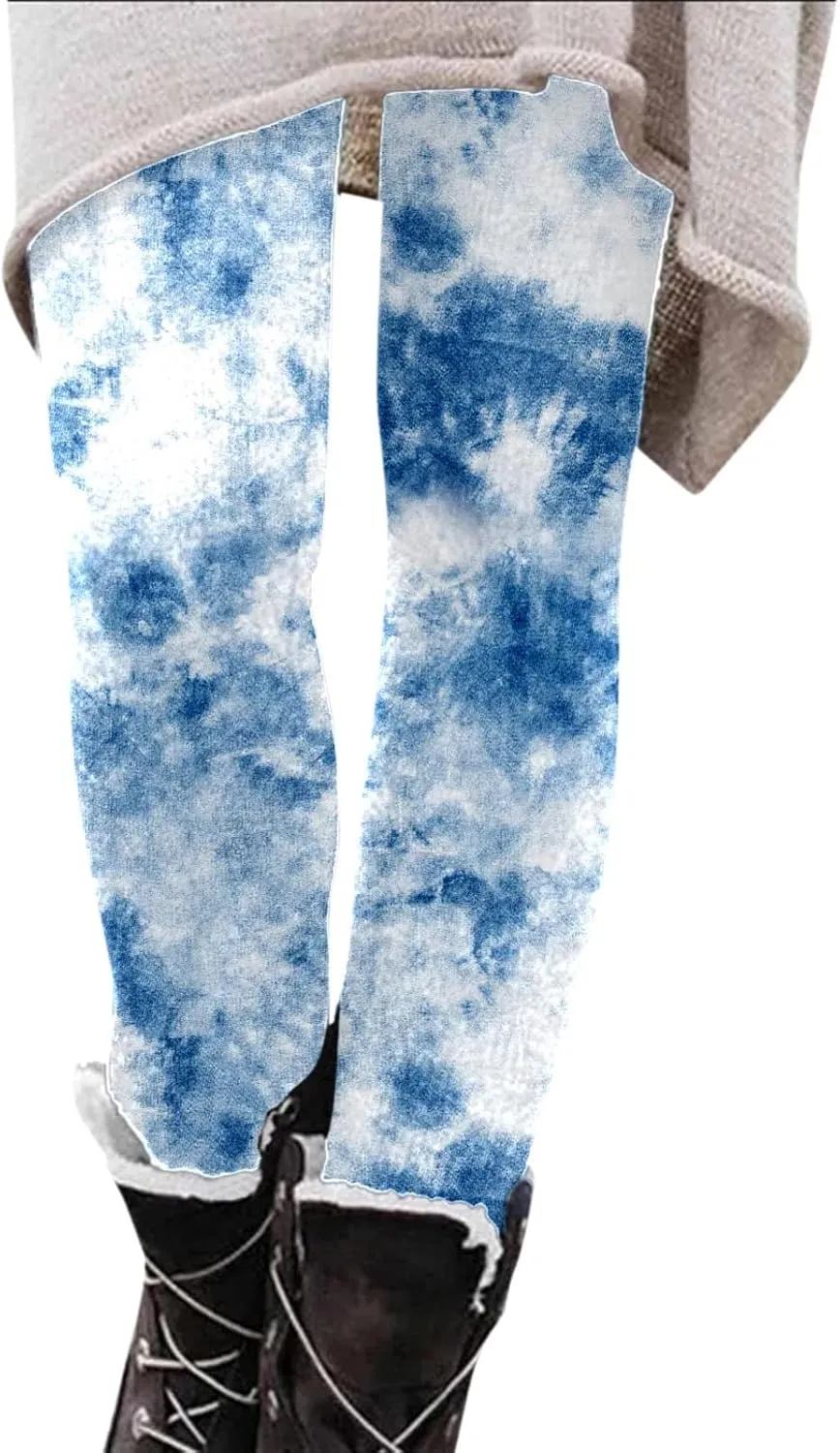 Leggings for Women Workout Pockets Womens Work Pants Patterned Workout Yoga Pants for Women