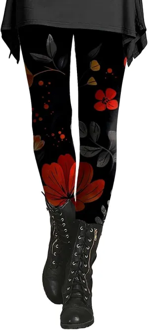 Leggings for Women Workout Pockets Womens Work Pants Patterned Workout Yoga Pants for Women