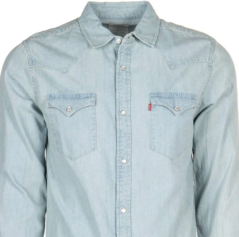 Levi's Men's Standard Barstow Denim Western Snap-Up Shirt