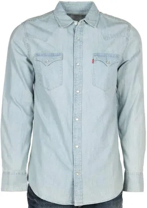Levi's Men's Standard Barstow Denim Western Snap-Up Shirt