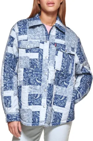 Levi's Women's Diamond Quilted Lightweight Shirt Jacket