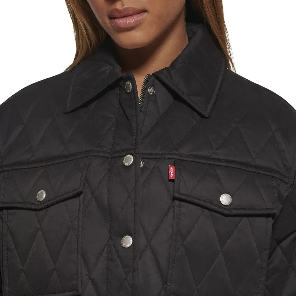 Levi's Women's Diamond Quilted Lightweight Shirt Jacket