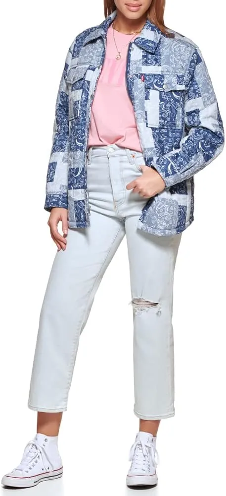 Levi's Women's Diamond Quilted Lightweight Shirt Jacket