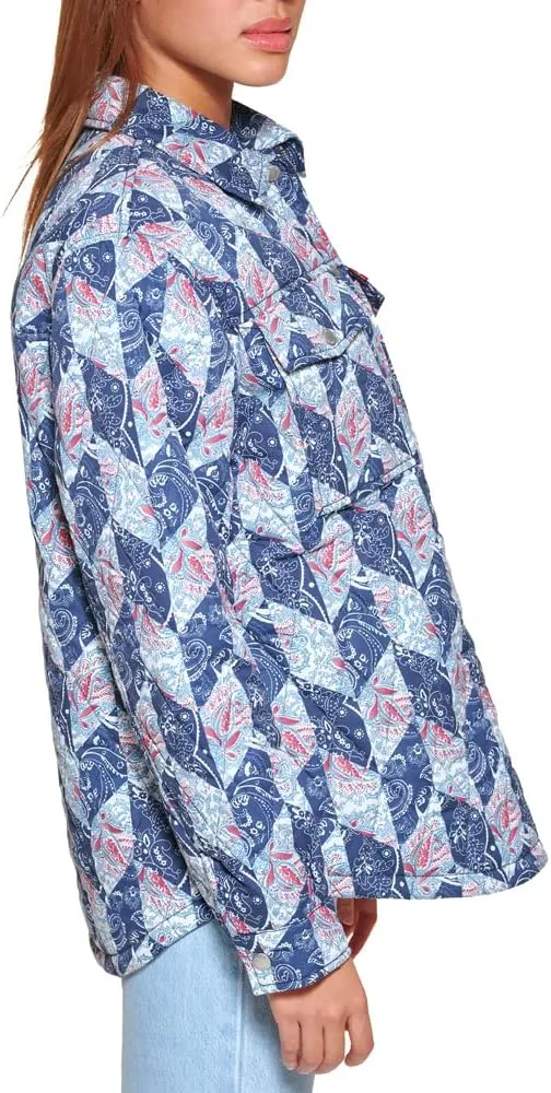 Levi's Women's Diamond Quilted Lightweight Shirt Jacket
