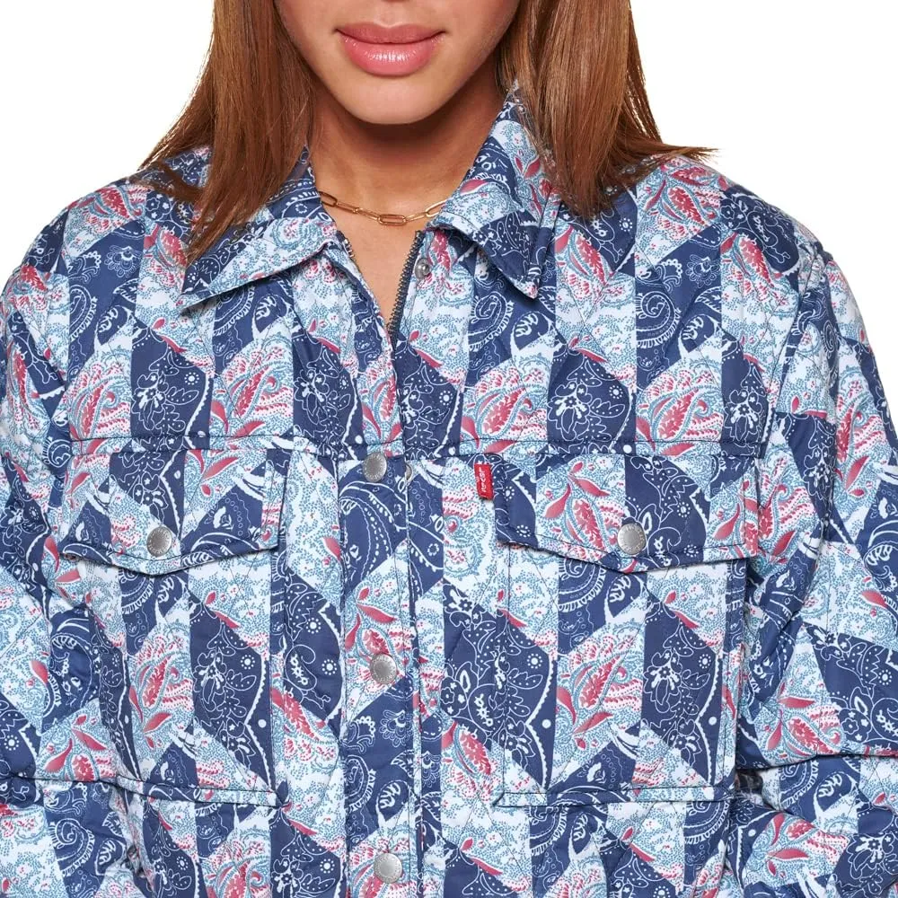 Levi's Women's Diamond Quilted Lightweight Shirt Jacket