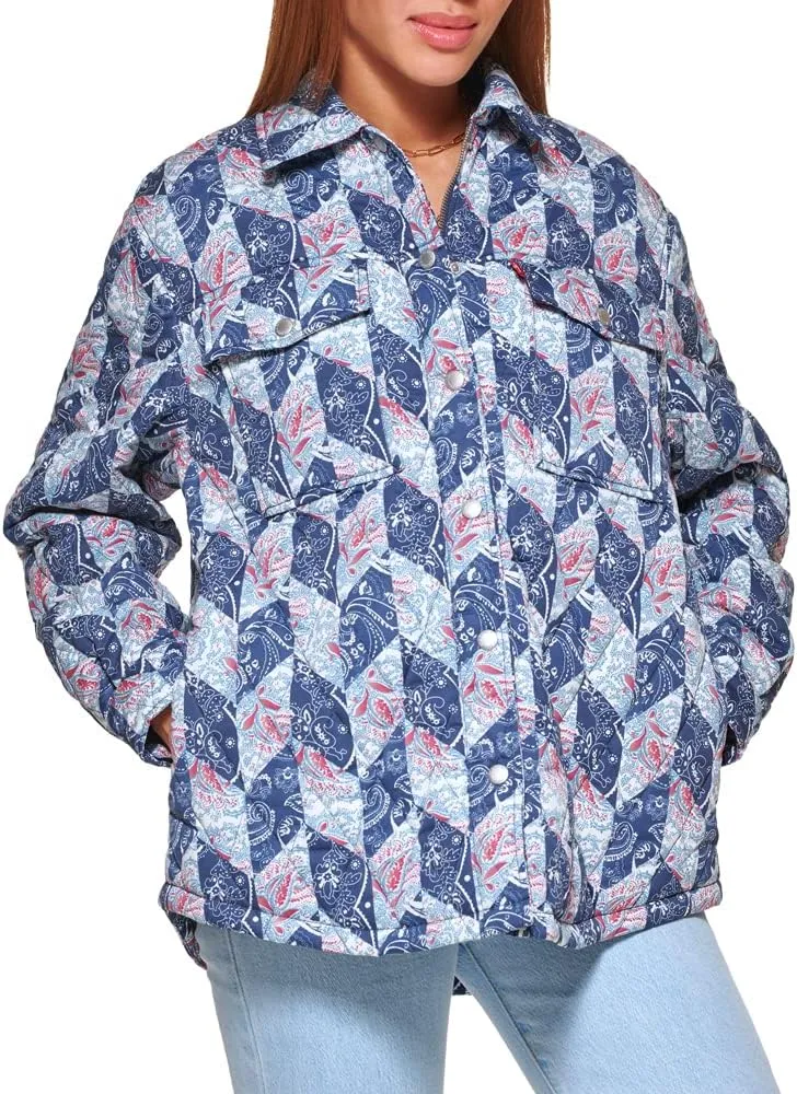 Levi's Women's Diamond Quilted Lightweight Shirt Jacket
