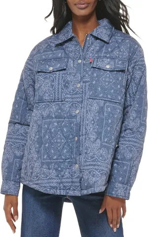 Levi's Women's Diamond Quilted Lightweight Shirt Jacket