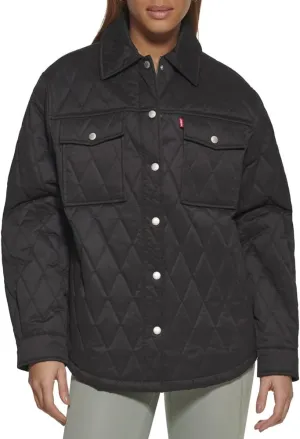 Levi's Women's Diamond Quilted Lightweight Shirt Jacket