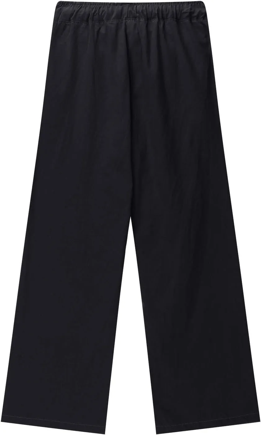 Linen Pants Kids 2025 High Waist Wide Leg Loose Lightweight Trousers Preppy Teens Flowy Causal Daily Active Pants