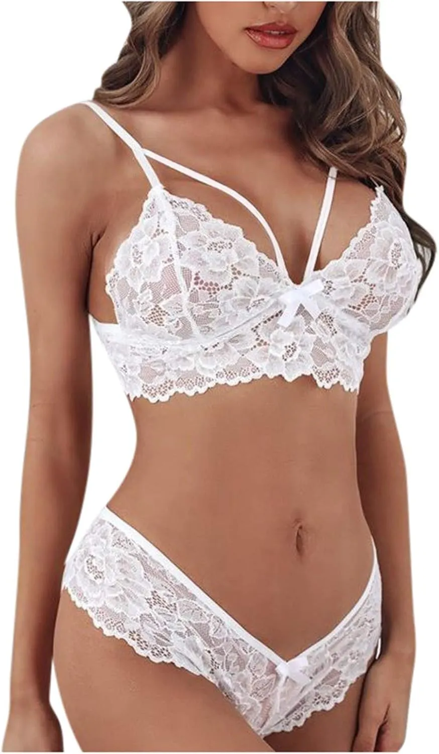 Lingerie Lace Size Piece Bralette Plus Lace Floral Women Two Underwear Bra Sets for Women Sexy