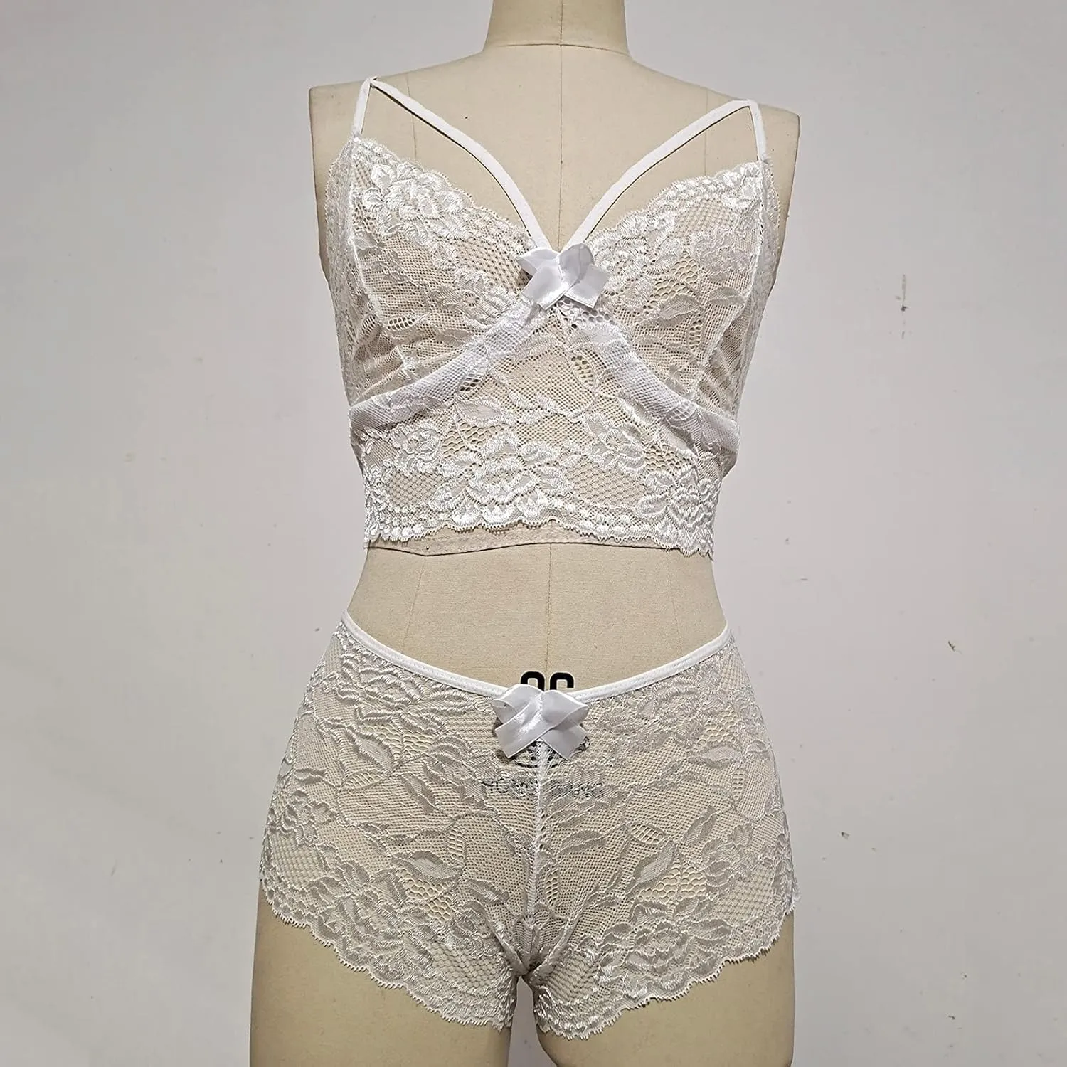 Lingerie Sets Bralette Plus Floral Piece Underwear Women Size Corset Lace Two Bra