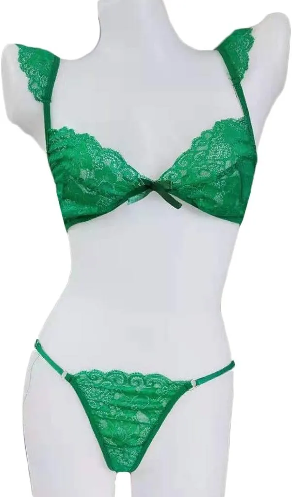 Lingerie Sets Bralette Underwear Set Women Sleepwear Lace Bra with Thong Sexy Brief