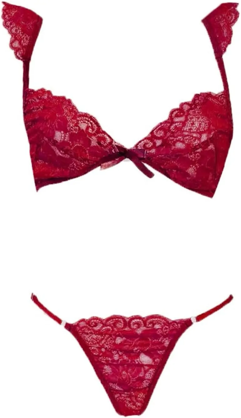 Lingerie Sets Bralette Underwear Set Women Sleepwear Lace Bra with Thong Sexy Brief