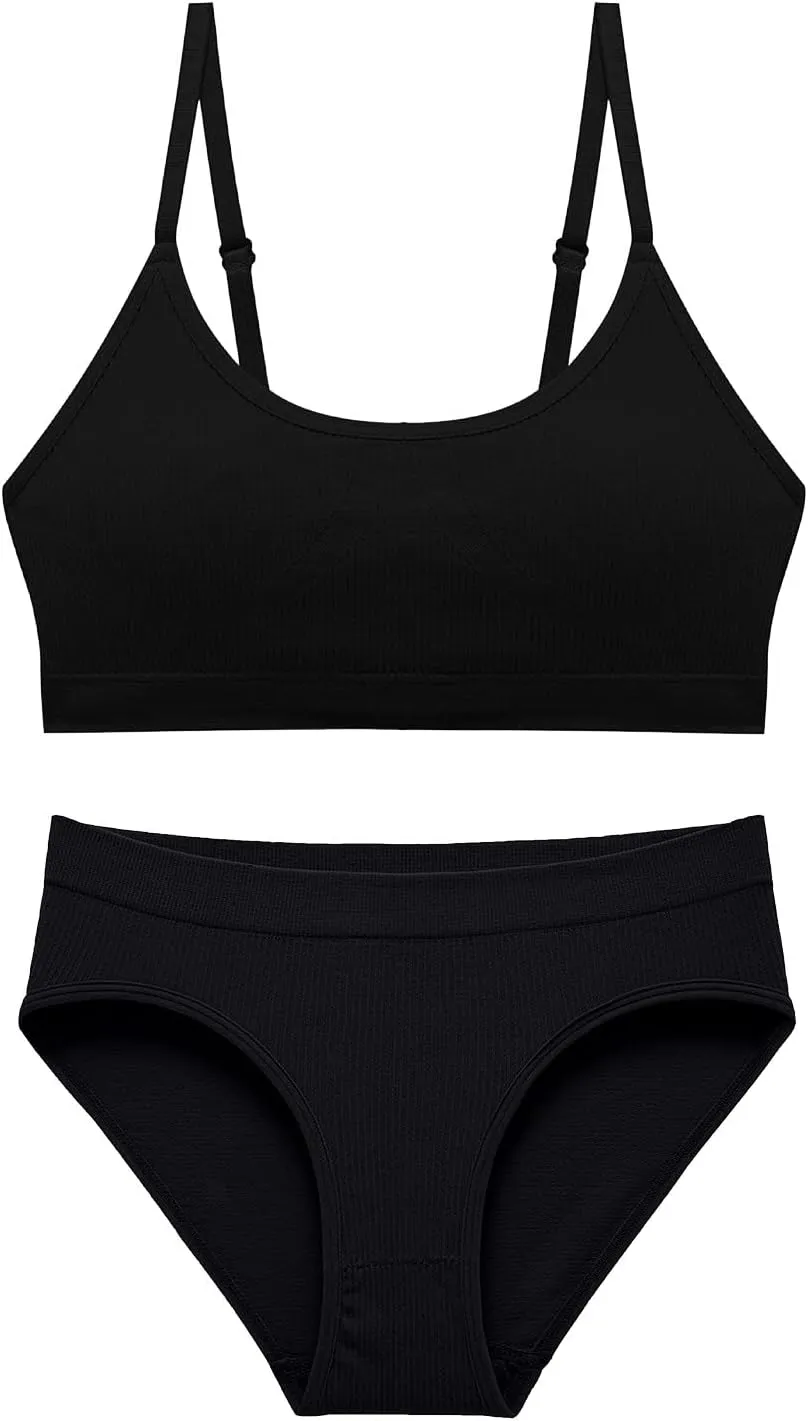 Lingerie Sets for Women Sexy 2 Piece Solid Bralette and Set Sexy Bra and Panty Sets 2 Piece Lace Babydoll