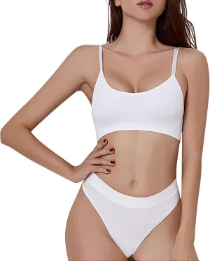 Lingerie Sets for Women Sexy 2 Piece Solid Bralette and Set Sexy Bra and Panty Sets 2 Piece Lace Babydoll