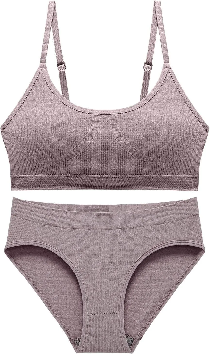 Lingerie Sets for Women Sexy 2 Piece Solid Bralette and Set Sexy Bra and Panty Sets 2 Piece Lace Babydoll