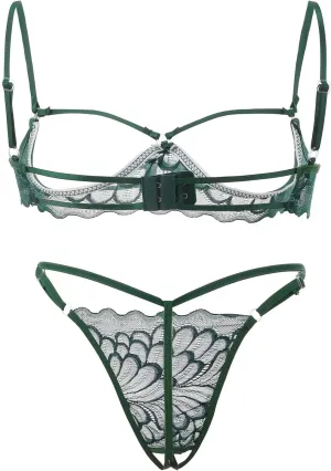 Lingerie Sets for Women Sexy 2 Piece Underwear Lingerie Sleepwear Lace Bra and Panty Sets Bralette Set