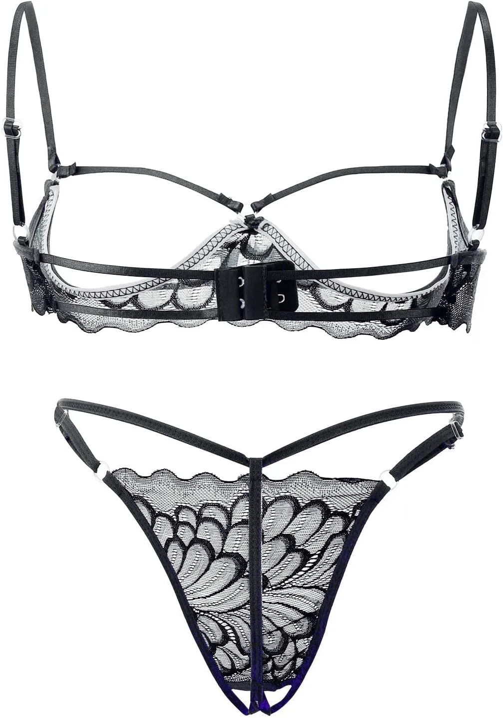 Lingerie Sets for Women Sexy 2 Piece Underwear Lingerie Sleepwear Lace Bra and Panty Sets Bralette Set
