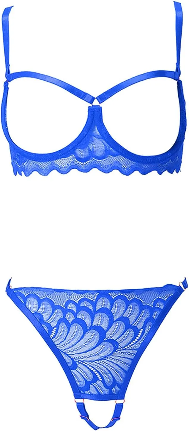 Lingerie Sets for Women Sexy 2 Piece Underwear Lingerie Sleepwear Lace Bra and Panty Sets Bralette Set