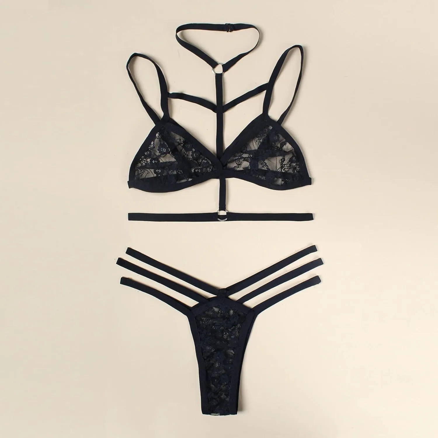 Lingerie Sets for Women Sexy Women Set Lace Bralette and Panty Set Strappy Lace