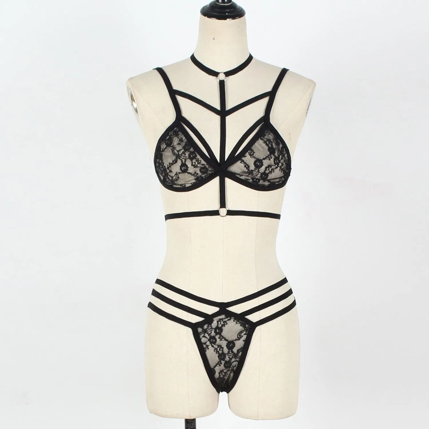 Lingerie Sets for Women Sexy Women Set Lace Bralette and Panty Set Strappy Lace