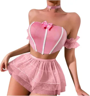 Lingerie Sets for Women Sexy Womens Set Lace Bralette and Panty Set Strappy Lace Underwear Plus Size