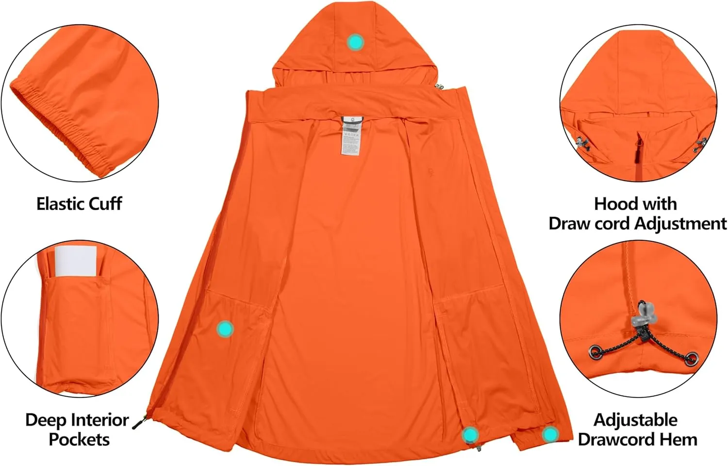 Little Donkey Andy Mens Sun Protection Breathable Jacket UPF 50 , Lightweight Summer Shirts Packable for Running Hiking