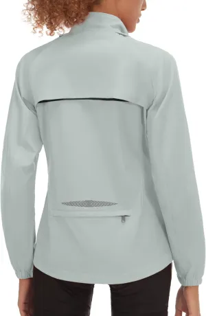 Little Donkey Andy Women's Lightweight Waterproof Cycling Jacket with Removable Sleeves for Biking Running Golf