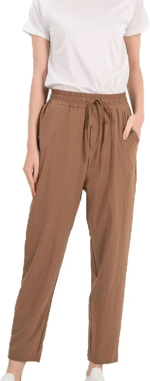 Maiyifu-GJ Women Drawstring Casual Stretch Ankle Pants Casual Straight Leg Lounge Sweatpants Stretch Running Athletic Trouser