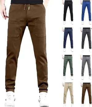 Male Stretch Cargo Pants Men,Mens Pants Multipants Breathable Comfy High Stretch Multi-Pocket Durable Cargo Pants