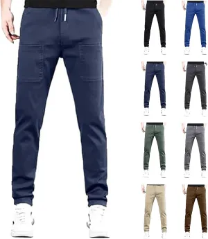 Male Stretch Cargo Pants Men,Mens Pants Multipants Breathable Comfy High Stretch Multi-Pocket Durable Cargo Pants