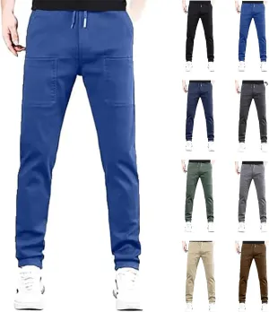 Male Stretch Cargo Pants Men,Mens Pants Multipants Breathable Comfy High Stretch Multi-Pocket Durable Cargo Pants