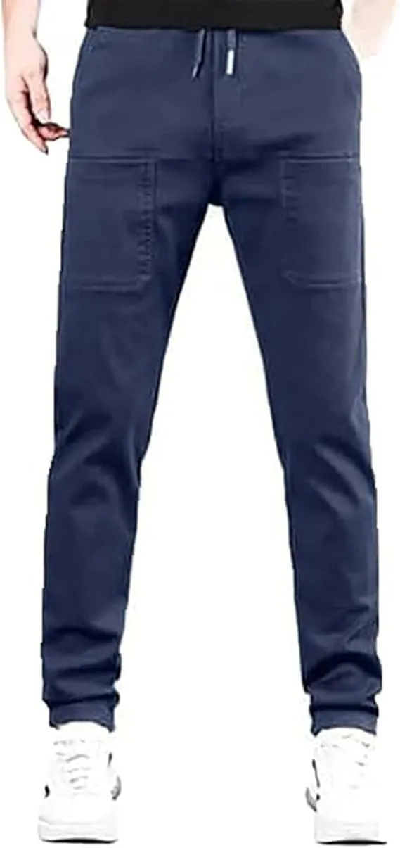 Male Stretch Cargo Pants Men,Mens Pants Multipants Breathable Comfy High Stretch Multi-Pocket Durable Cargo Pants
