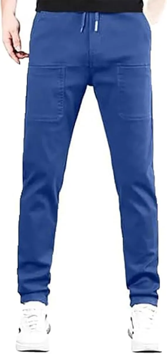 Male Stretch Cargo Pants Men,Mens Pants Multipants Breathable Comfy High Stretch Multi-Pocket Durable Cargo Pants