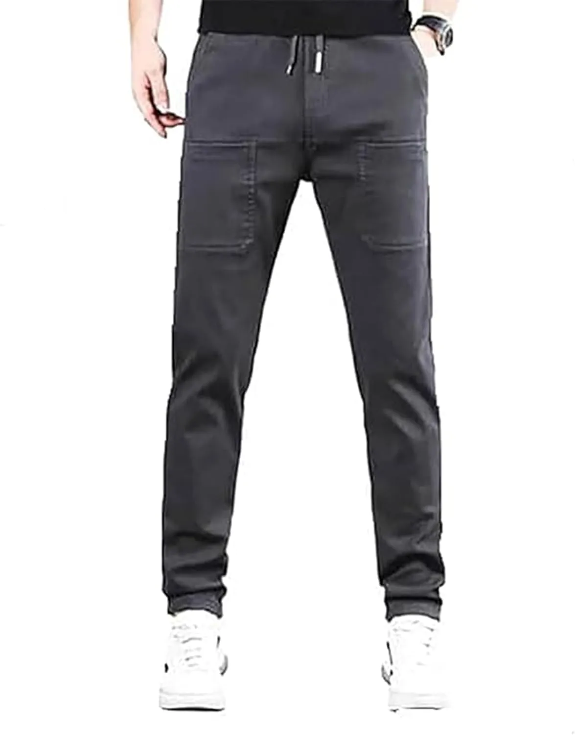 Male Stretch Cargo Pants Men,Mens Pants Multipants Breathable Comfy High Stretch Multi-Pocket Durable Cargo Pants