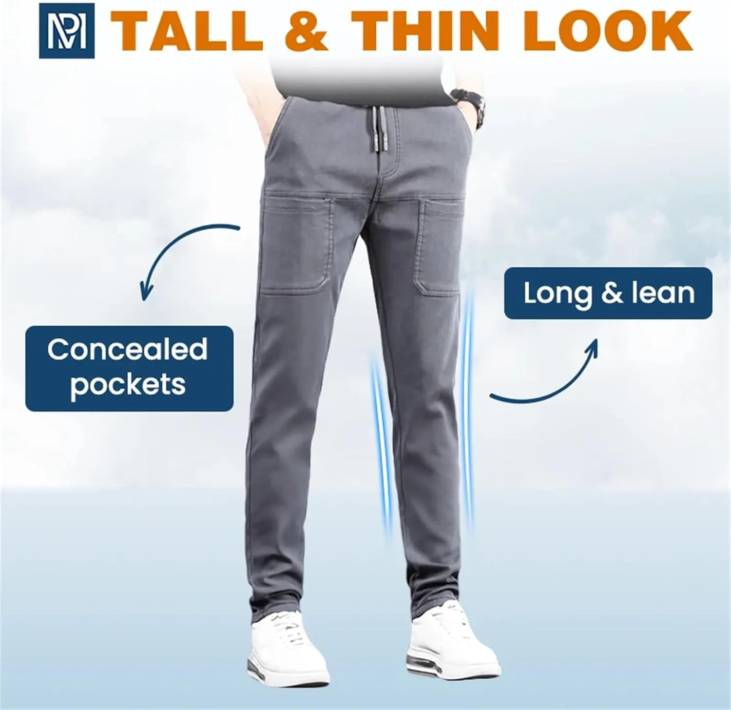 Manzera Stretch Cargo Pants, Men Comfy Multi Pants, Multipants-High Stretch Multi-Pocket Cargo Pants-Grey||L