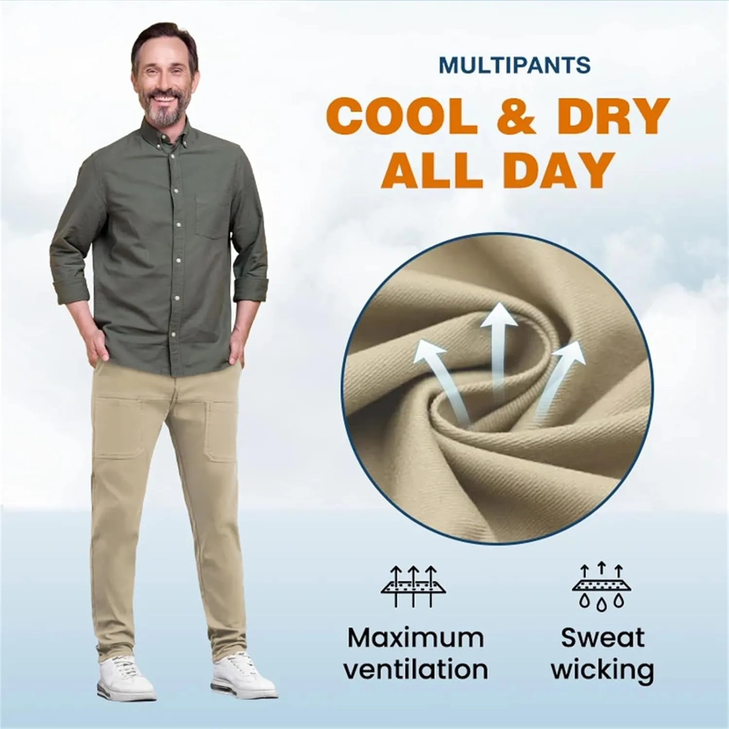 Manzera Stretch Cargo Pants, Multipants - High Stretch Multi-Pocket Cargo Pants,Hiking Pants for Men