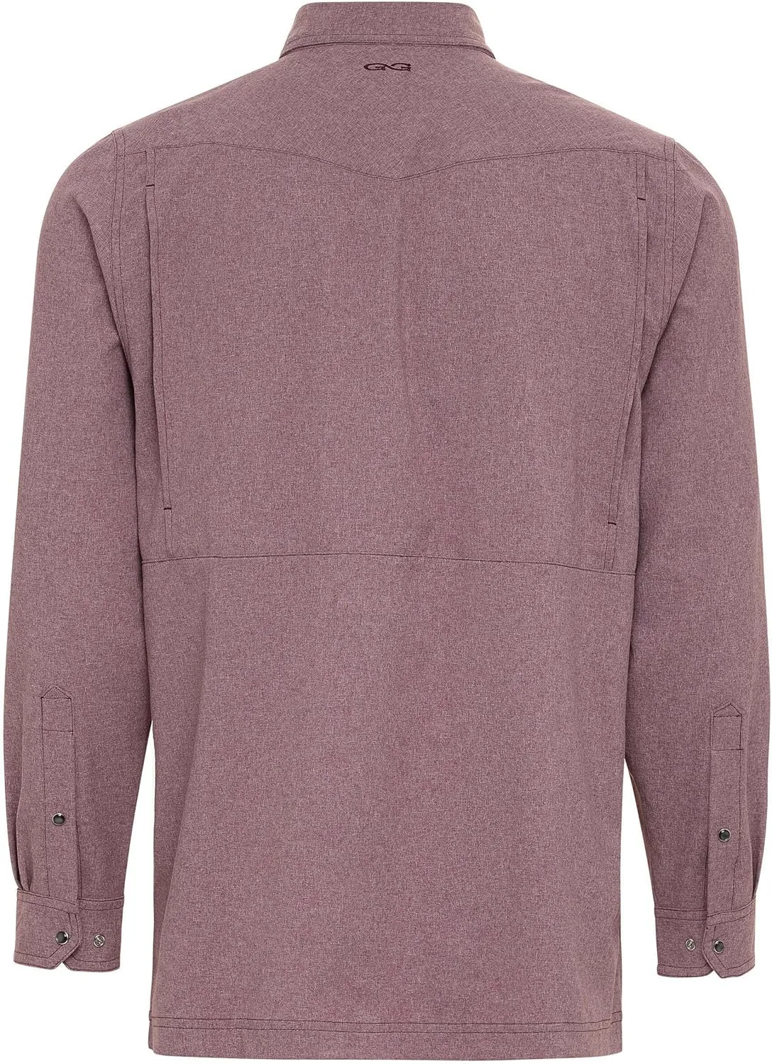 Maroon Pearl Snap Shirt | Long Sleeve