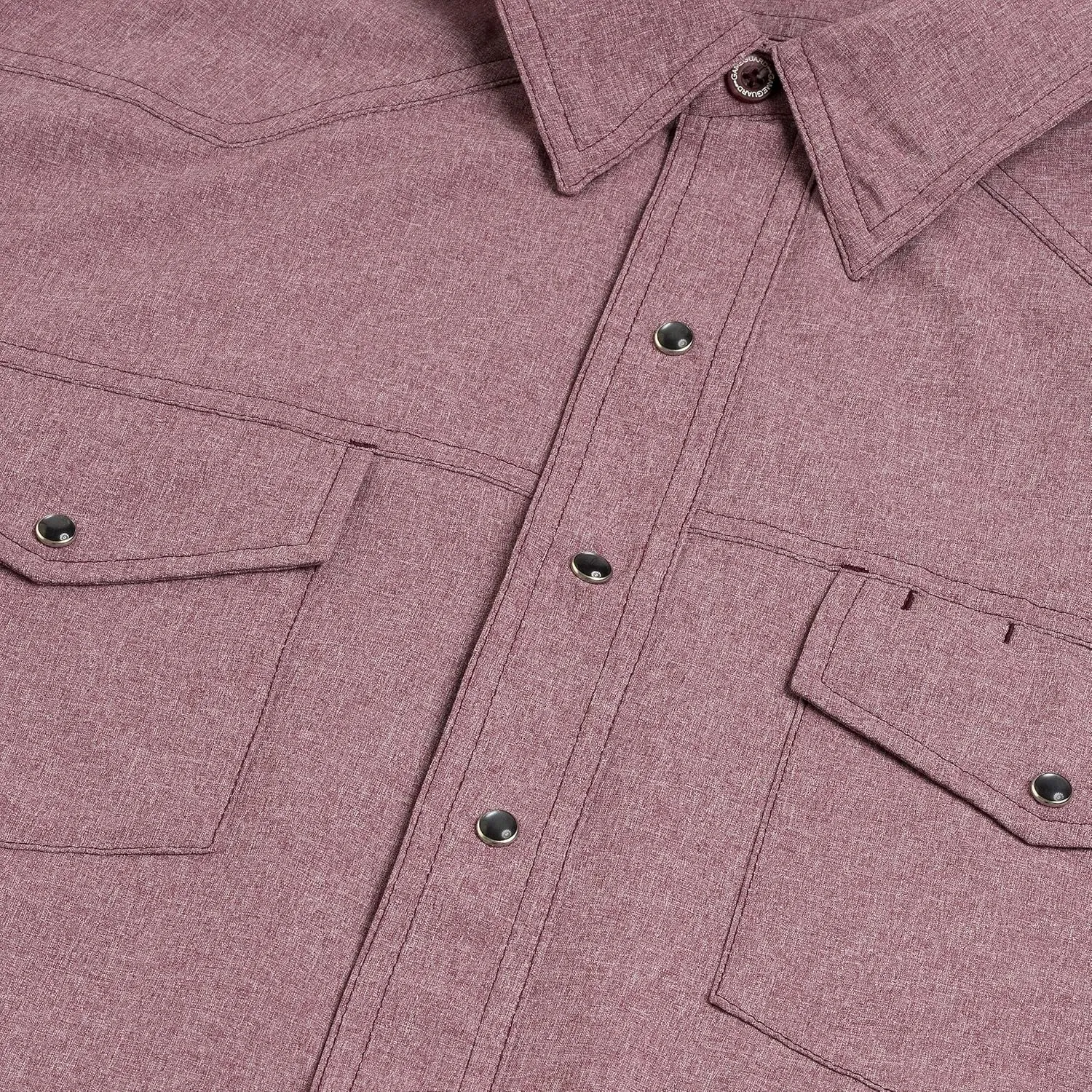 Maroon Pearl Snap Shirt | Long Sleeve
