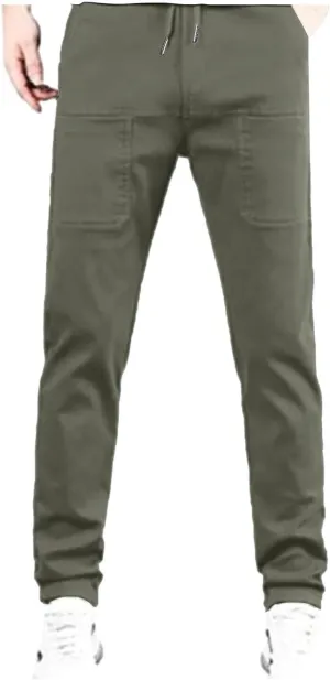 Men Comfy Cargo Pants Stretch, Lightweight Solid Color Long, PantsMultipants High Stretch Multi-Pocket Durable Cargo Pants.