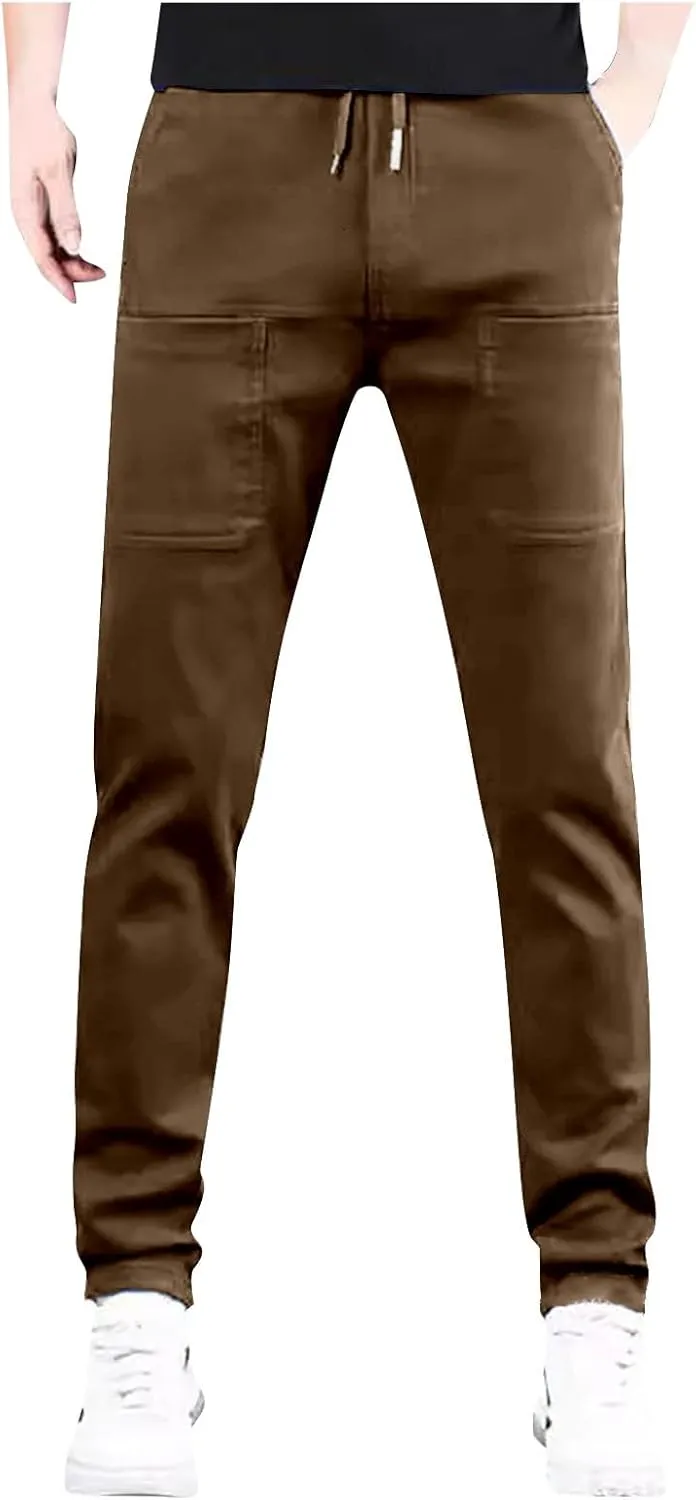 Mencomfy Cargo Pants Multipants - High Stretch Multi-Pocket Durable Cargo Pants Comfort Fit Stretch Cargo Pant