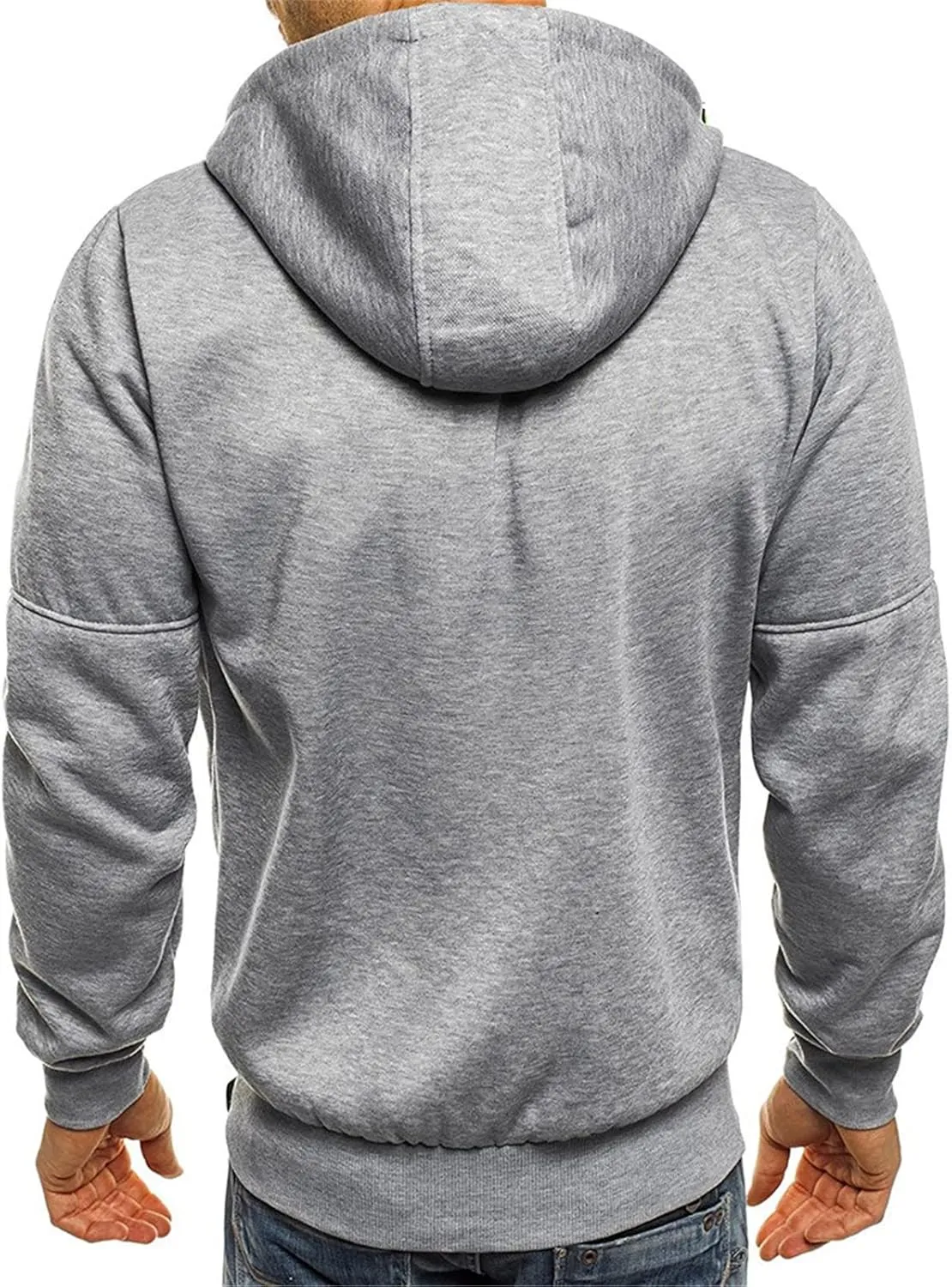 Mens Cardigan Sweaters Jacket Loose Fit Midweight Thermal Lined Full Zip Sweatshirts Slim Fit Hooded Jackets