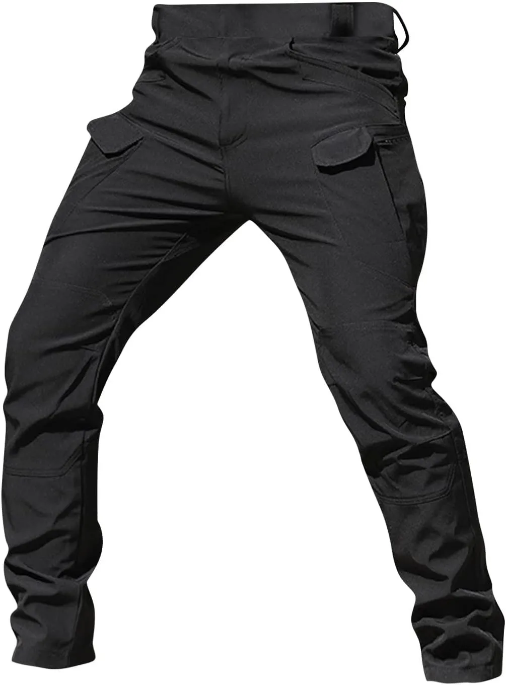 Mens Cargo Pants Relaxed Fit Stretch Work Tactical Pants Lightweight Outdoor Multi Pocket Stretch Travel Hiking Pants