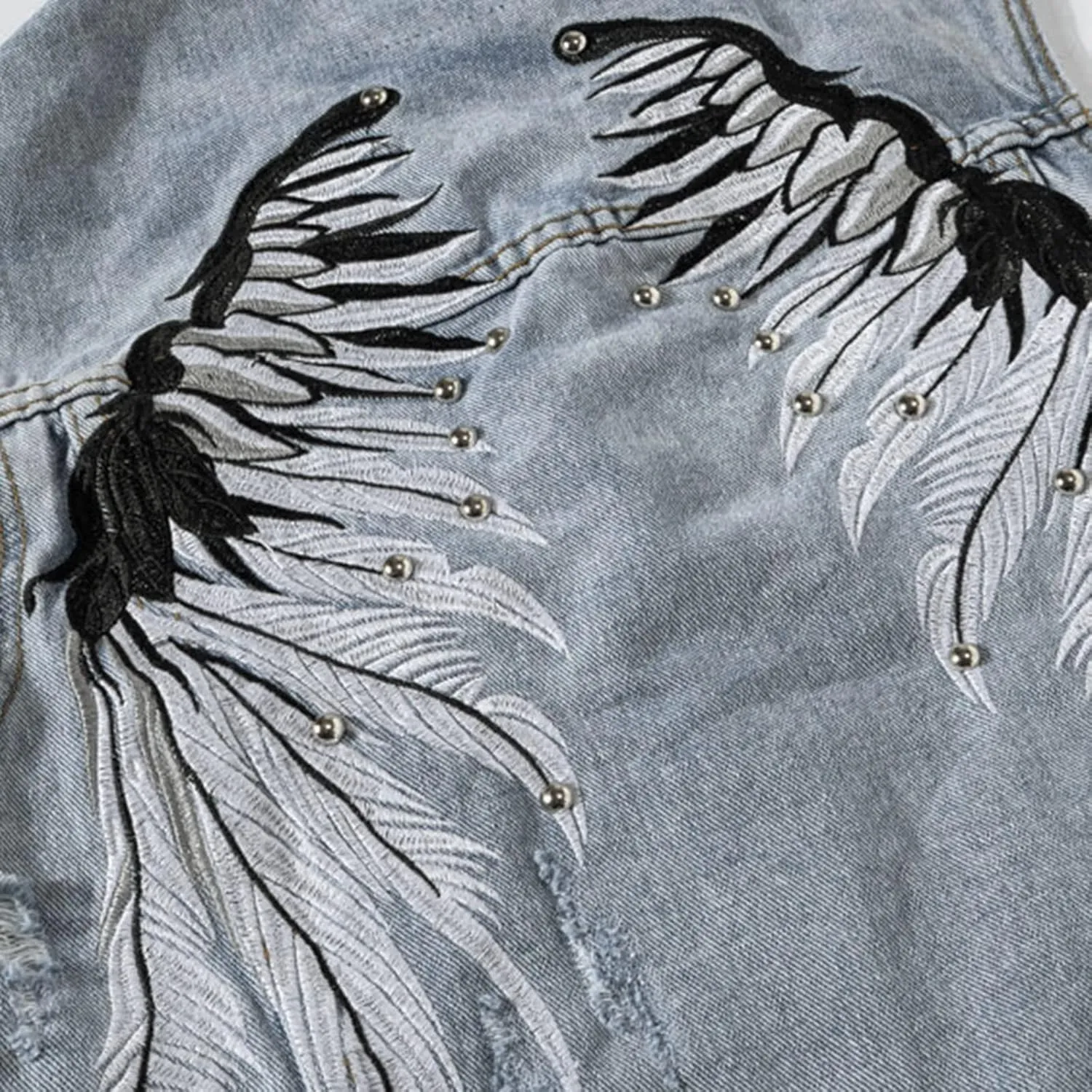 Men's Classic-Fit Distressed Denim Vest Fashion Sleeveless Ripped Jean Jacket Vintage Motorcycle Cowboy Waistcoats
