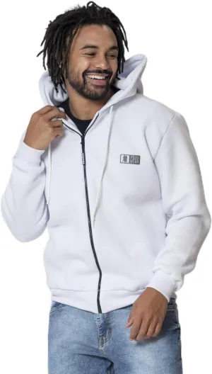 Men's Fleece Full-Zip Hoodie - Stylish Minimalist Pullover Sweatshirt, Soft Comfortable Fabric, Everyday Essential