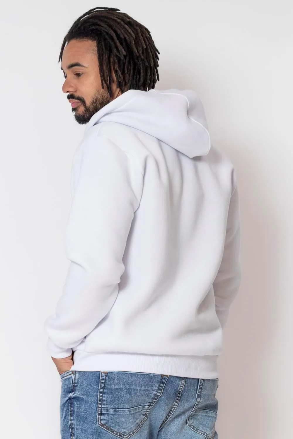 Men's Fleece Full-Zip Hoodie - Stylish Minimalist Pullover Sweatshirt, Soft Comfortable Fabric, Everyday Essential