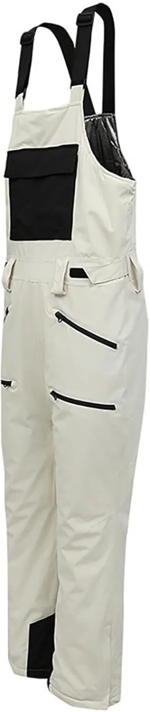 Men's Insulated Snow Bib Overalls Water Resistant Windproof Snowboard Overall Ski Pants with Multti Zipper Pockets